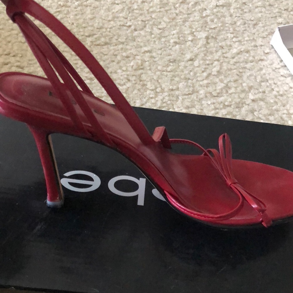 Red Bebe shoes size 9. Straps